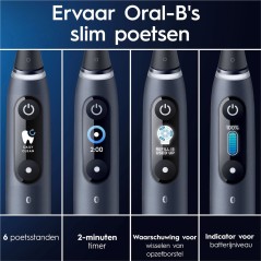 "Oral-B iO Series 8n DUO Electric Toothbrush - Black/Purple | Ultimate Clean & Smart Technology"